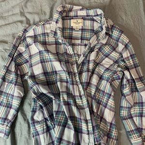 Light blue American Eagle flannel